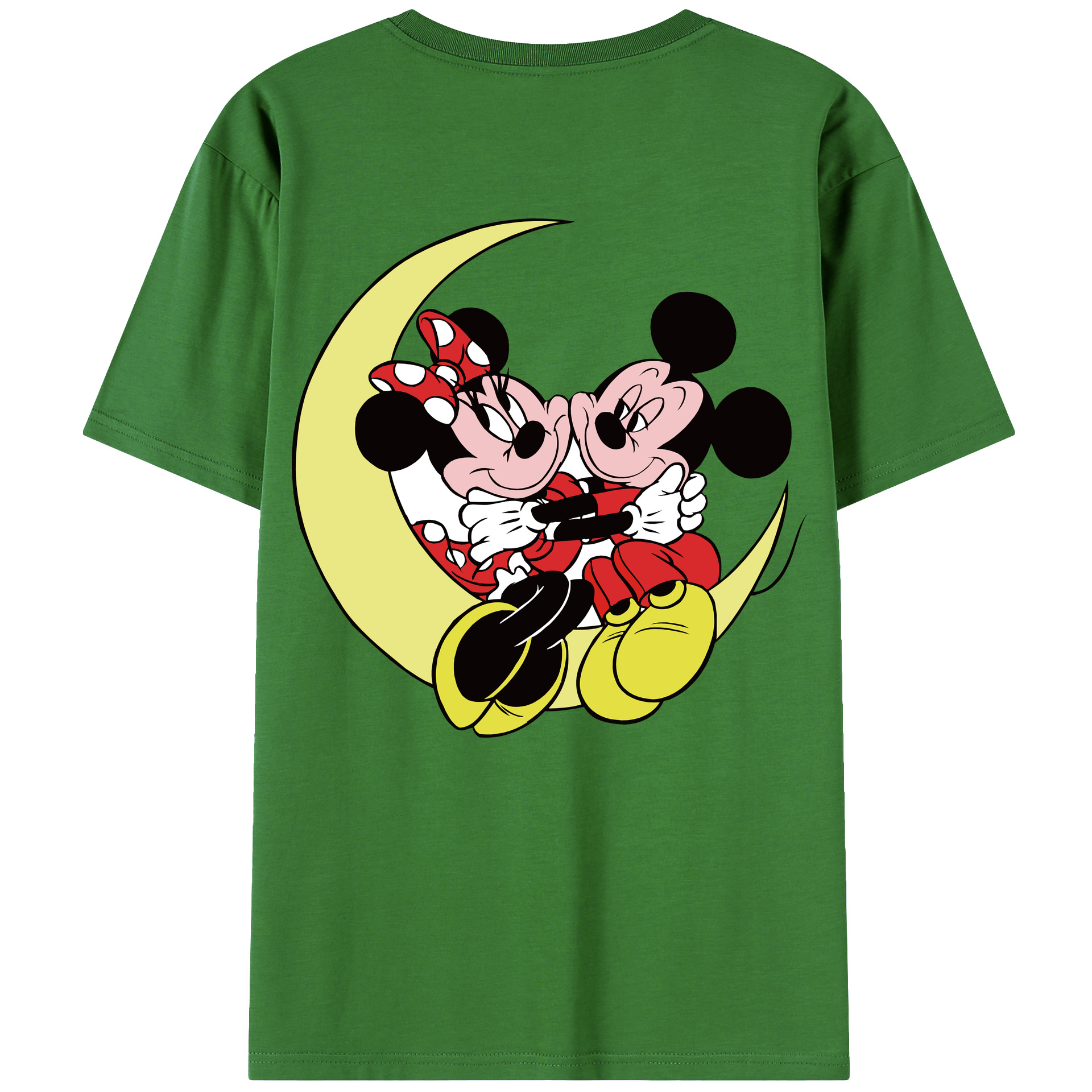 （画像用） ミッキーマウス Mickey Mouse レディース半袖Tシャツ(バックプリント)